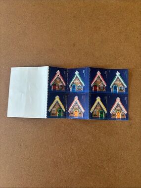 Holiday Gingerbread House Stamp Sheet - 8 total stamps